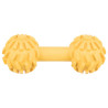 Jouet Haltère avec clochette en caoutchouc naturel pour chien malvoyant – 17 cm - Jaune