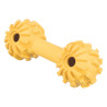 Jouet Haltère avec clochette en caoutchouc naturel pour chien malvoyant – 17 cm - Jaune