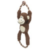 Peluche Singe avec corde pour chien en polyester/ coton avec son – 40 cm