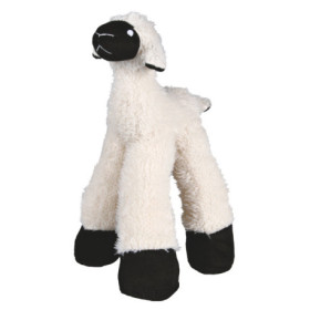 Peluche Mouton aux pattes longues pour chien en polyester avec son et tissu craquant – 30 cm