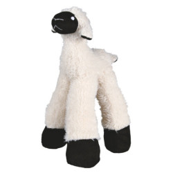 Peluche Mouton aux pattes longues pour chien en polyester avec son et tissu craquant – 30 cm