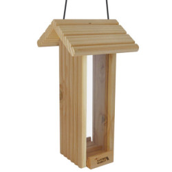 Mangeoire oiseaux Le Grenier pour graines en pin Douglas et Epicéa PEFC  – Fabrication Française – 15 x 19,5 x 30 cm