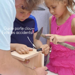 Kit Nichoir à monter soi-même en épicéa Ø28 mm pour mésanges – Fabrication Française – 18 x 16 x 24 cm
