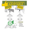 Mangeoire à oiseaux Emilie pour graines en plastique recyclé – Ø21,7 x h.20 cm - Vert