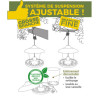 Mangeoire à oiseaux Julie pour graines en plastique recyclé – Ø21,7 x h.20 cm - Rouge