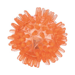 Jouet Balle Hérisson clignotante Trixie en caoutchouc pour chien – Ø5 cm - Orange