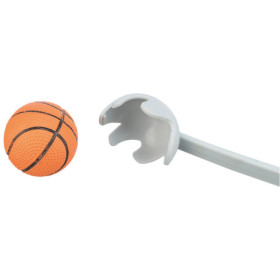 Jouet Lanceur de balle en plastique avec balle en mousse caoutchouc – Ø4,5 x 40 cm – Orange et gris
