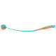 Jouet Lanceur de balle en plastique avec balle en mousse caoutchouc – Ø6 x 60 cm – Orange et pétrole