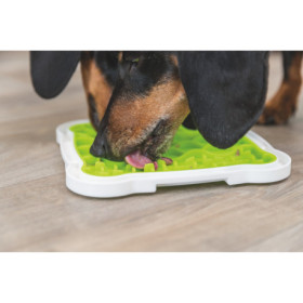 Assiette à lécher Trixie Lick’n Snack en caoutchouc – 20 x 20 cm - Jaune