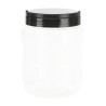 Set de voyage pour chien avec boîte de nourriture 2 L et 2 gamelles 0,75 L en Plastique – gris foncé