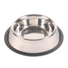 Gamelle en acier inox antidérapante avec anneau en caoutchouc – 0,45 L Ø19 cm