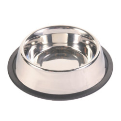Gamelle en acier inox antidérapante avec anneau en caoutchouc – 0,9 L Ø23 cmm