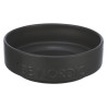 Gamelle en céramique Be Nordic antidérapante avec anneau en caoutchouc – 1,2 L Ø18 cm - Noir
