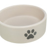 Gamelle en céramique antidérapante avec anneau en caoutchouc - 0,3 L Ø12 cm – Gris clair
