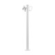 Fontaine de jardin Olbia en acier avec support tuyau et double robinets – 11 x 26 x 88 cm - Blanc