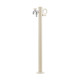 Fontaine de jardin Olbia en acier avec support tuyau et double robinets – 11 x 26 x 88 cm - Ivoire