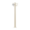 Fontaine de jardin Olbia en acier avec support tuyau et double robinets – 11 x 26 x 88 cm - Ivoire