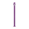 Fontaine de jardin Olbia en acier avec support tuyau et double robinets – 11 x 26 x 88 cm - Violet