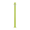 Fontaine de jardin Olbia en acier avec support tuyau et double robinets – 11 x 26 x 88 cm – Vert clair