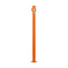 Fontaine de jardin Olbia en acier avec support tuyau et double robinets – 11 x 26 x 88 cm - Orange