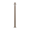 Fontaine de jardin Olbia en acier avec support tuyau et double robinets – 11 x 26 x 88 cm - Taupe