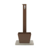 Fontaine de jardin Trapani en aluminium double robinets et support tuyau avec bac et socle – 40 x 40 x 89 cm - Rouille