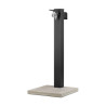 Fontaine de jardin Barletta en acier double robinets, support tuyau et socle – 40 x 40 x 89 cm - Anthracite