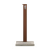 Fontaine de jardin Barletta en acier double robinets, support tuyau et socle – 40 x 40 x 89 cm - Rouille
