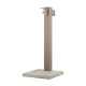Fontaine de jardin Barletta en acier double robinets, support tuyau et socle – 40 x 40 x 89 cm - Taupe