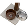 Fontaine de jardin Fabro en acier avec socle et abreuvoir – 40 x 40x 90 cm - Rouille