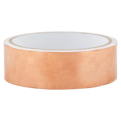 Ruban de cuivre autocollant pour pots de fleurs et jardinières – L. 5 m x H. 3 cm