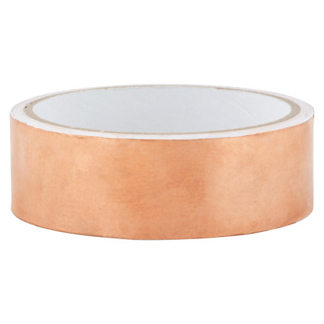Ruban de cuivre autocollant pour pots de fleurs et jardinières – L. 5 m x H. 3 cm