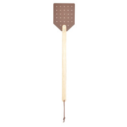 Tapette à mouches en cuir artificiel et bois de frêne – 11,7 x 1,1 x 51 cm