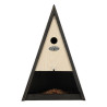 Nichoir et mangeoire pour mésanges Wigwam de couloir noir – 26,2 x 16,5 x 39,2 cm