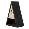 Nichoir et mangeoire pour mésanges Wigwam de couloir noir – 26,2 x 16,5 x 39,2 cm