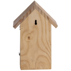 Nichoir de jardin en pin 100% FSC pour Mésanges Bleue – 17 x 14,3 x 25,5 cm