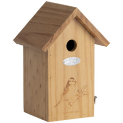 Nichoir de jardin en pin 100% FSC pour Mésanges Bleue – 17 x 14,3 x 25,5 cm