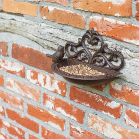 Mangeoire murale pour oiseaux en fonte – 22,7 x 12,6 x 13,8 cm