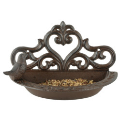 Mangeoire murale pour oiseaux en fonte – 22,7 x 12,6 x 13,8 cm
