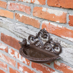 Mangeoire murale pour oiseaux en fonte – 22,7 x 12,6 x 13,8 cm