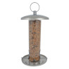 Mangeoire à graines silo pour oiseaux en acier inoxydable – 14,3 x 14,2 x 30,3 cm