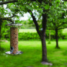 Mangeoire à graines silo pour oiseaux en acier inoxydable – 14,3 x 14,2 x 30,3 cm