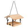 Mangeoire à suspendre en bois pin 100% FSC et fer – 24,5 x 24,5 x 18,3 cm