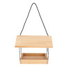 Mangeoire à suspendre en bois pin 100% FSC et fer – 24,5 x 24,5 x 18,3 cm