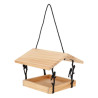Mangeoire à suspendre en bois pin 100% FSC et fer – 24,5 x 24,5 x 18,3 cm