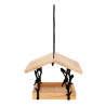 Mangeoire à suspendre en bois pin 100% FSC et fer – 24,5 x 24,5 x 18,3 cm