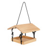 Mangeoire à suspendre en bois pin 100% FSC et fer – 24,5 x 24,5 x 18,3 cm