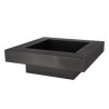 Braséro de jardin carré en acier – 57,7 x 57,7 x 19,2 cm - Noir