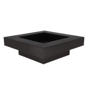 Braséro de jardin carré en acier – 57,7 x 57,7 x 19,2 cm - Noir