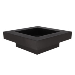 Braséro de jardin carré en acier – 57,7 x 57,7 x 19,2 cm - Noir